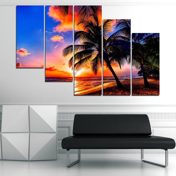 'Картини пана Vivid Home от 5 части, Пейзаж, Канава, 160x100 см, 7-ма Форма №0975'