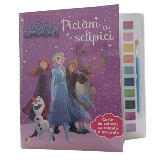 Regatul de gheata II (Frozen II). Pictam cu sclipici (acuarele format mare)