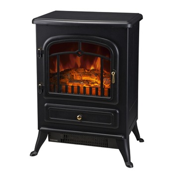 Semineu electric HomCom, cu efect de flacari, 1850 W, 42 x 28 x 55 cm, negru Semineu electric HomCom, cu efect de flacari, 1850 W, 42 x 28 x 55 cm, negru