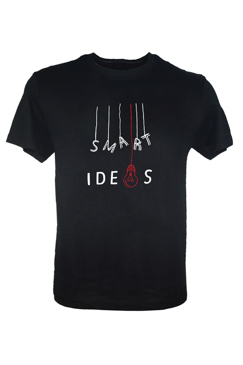 Мъжка черна тениска Smart Ideas, Черен