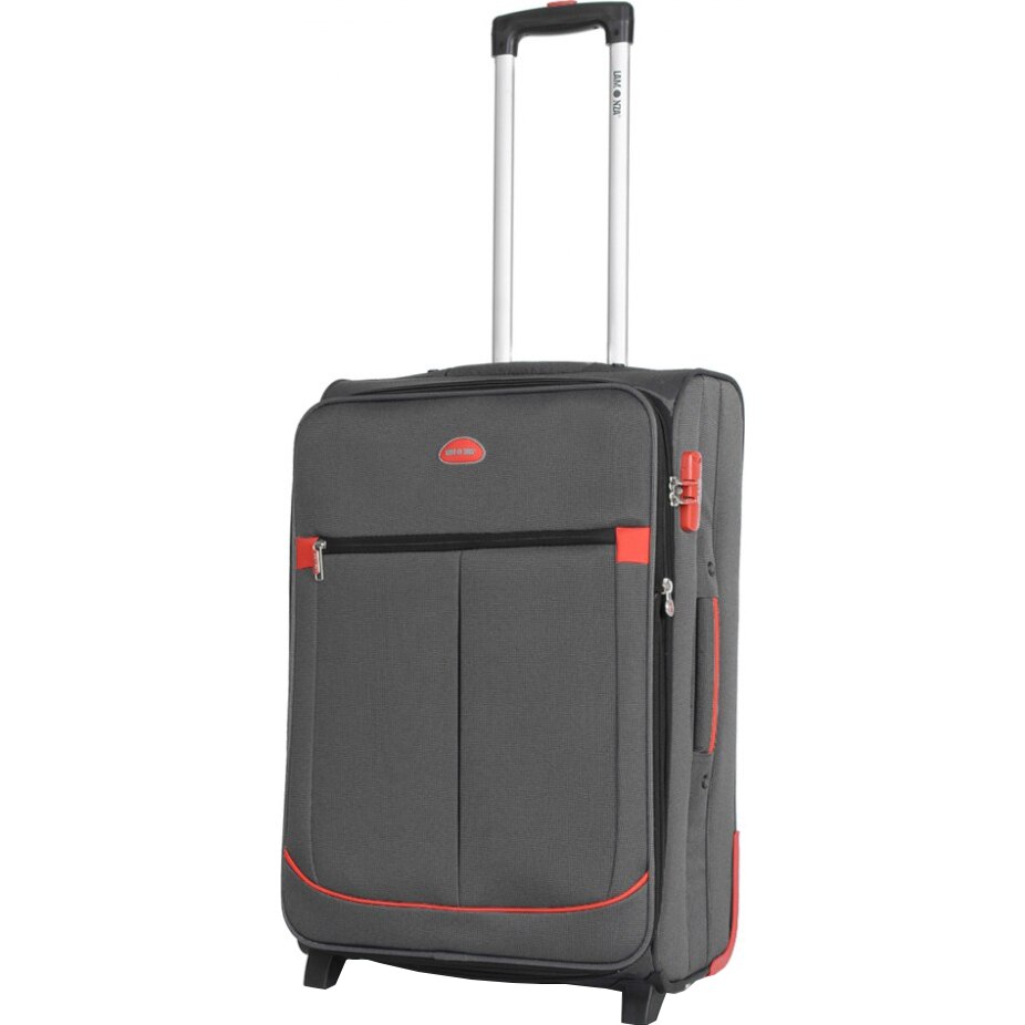 Troller Lamonza Dortmund, Gri/Rosu, 63x41x25 cm