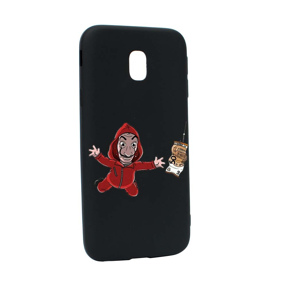 Husa de protectie La Casa de Papel pentru Samsung Galaxy J7 2018, rezistenta la uzura, anti-alunecare, din silicon Premium, B294