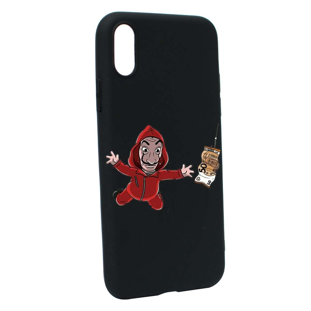 Husa de protectie La Casa de Papel pentru Apple iPhone XS Max, rezistenta la uzura, anti-alunecare, din silicon Premium, B294