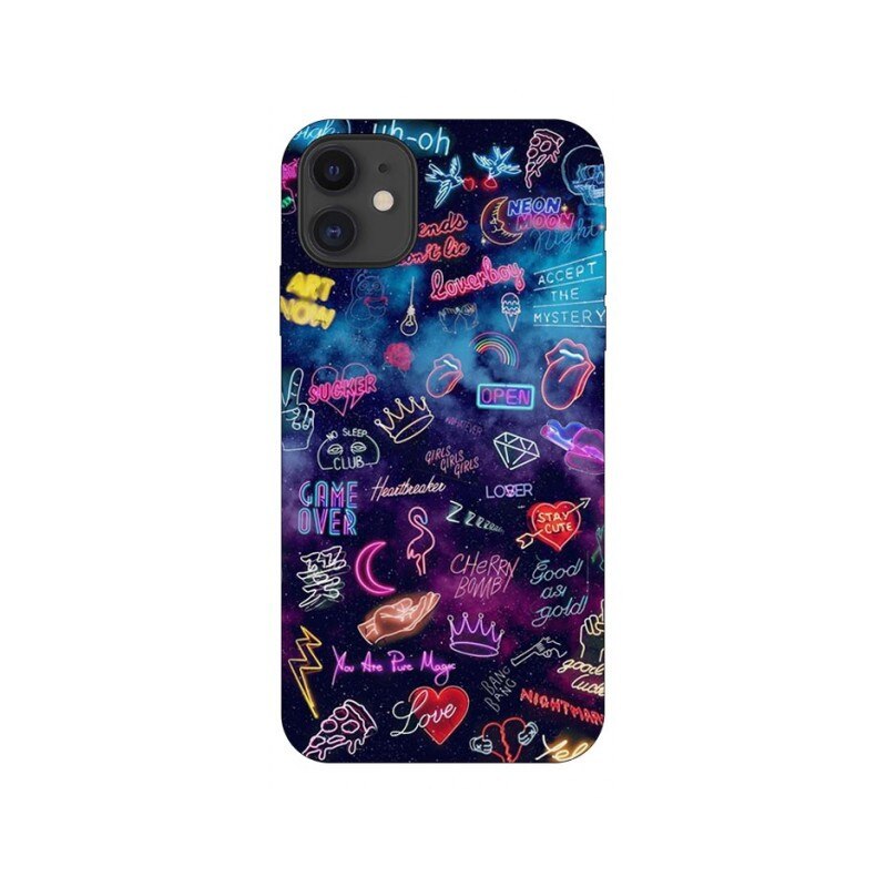 Husa Premium Upzz Print iPhone 11 Model Neon