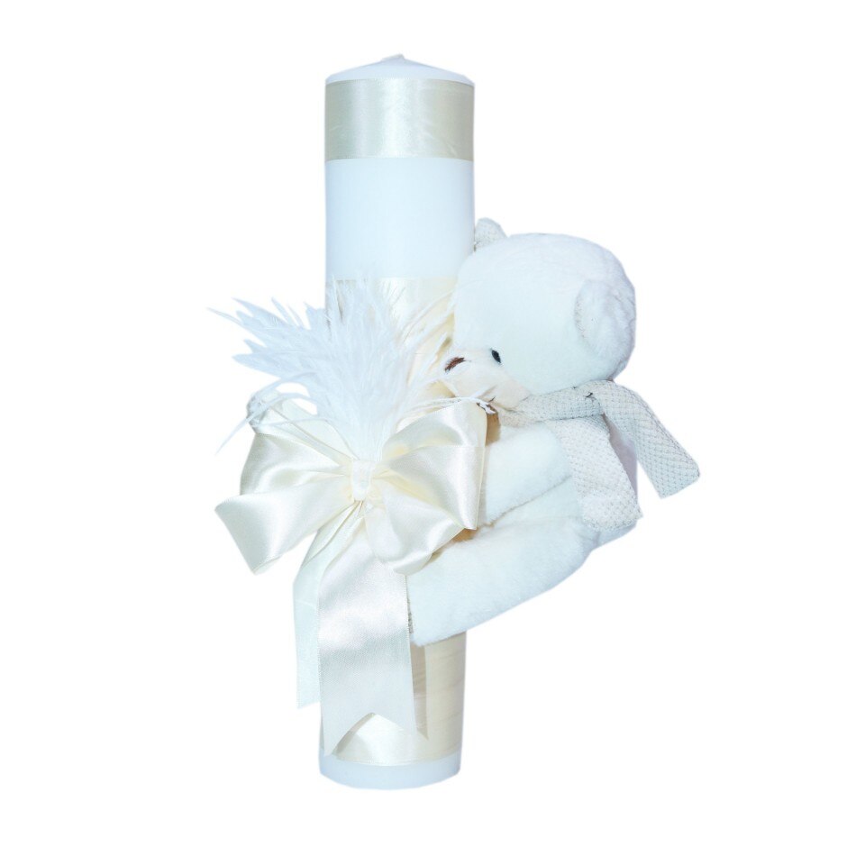 Lumanare pentru botez, 40x7 cm, ivoire, dae4934