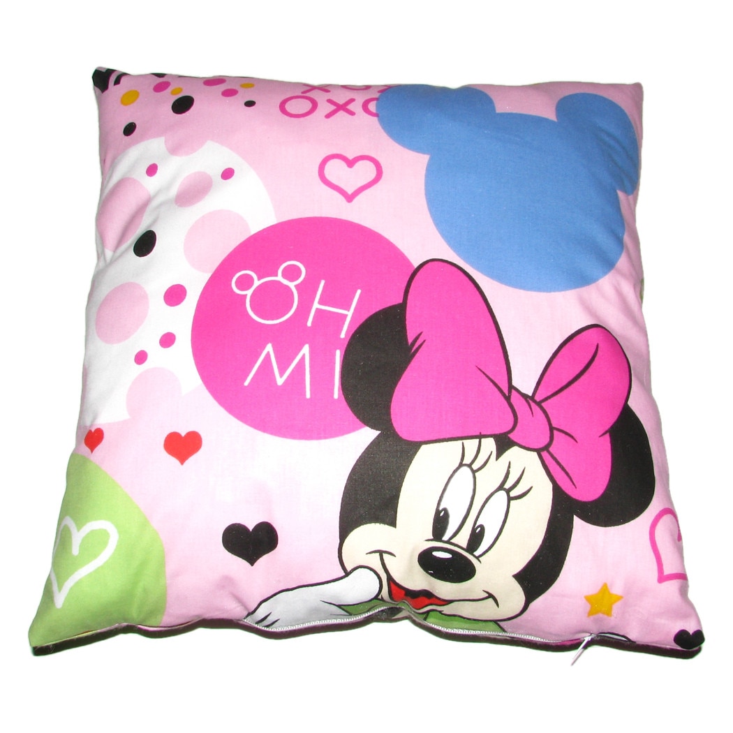 Perna decorativa Minnie, 40 x 40 cm, fond roz