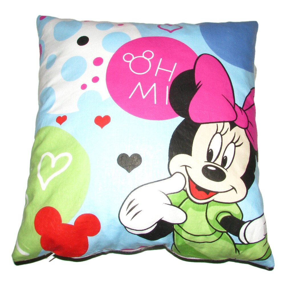 Perna decorativa Minnie, 40 x 40 cm, fond albastru