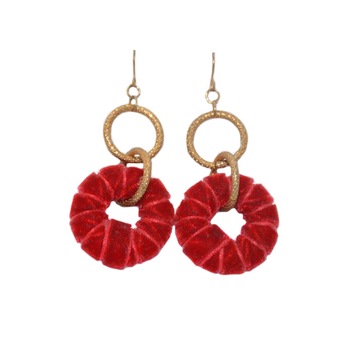 Cercei dama,casual,din material usor,model rotund,cu cercuri aurii la baza modelului,D&J Exclusive,visiniu Cercei dama,casual,din material usor,model rotund,cu cercuri aurii la baza modelului,D&J Exclusive,visiniu