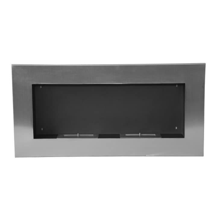 Камина с биоетанол Homcom Silver, 110x54x14 см, Инокс