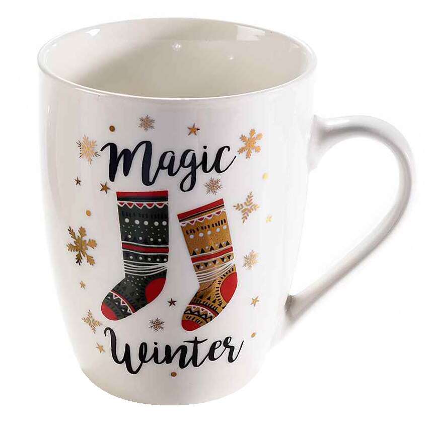 Cana portelan model Magic Winter Ø 8 cm x 11 H 350 ml