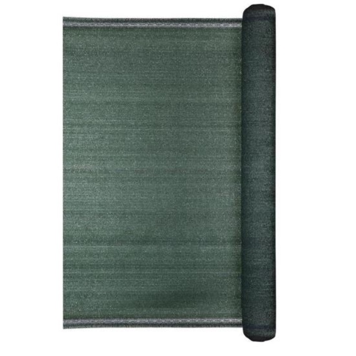 Plasa de umbrire, HDPE, 80 g/mp, grad de umbrire 80%, verde, 10x1.8 m