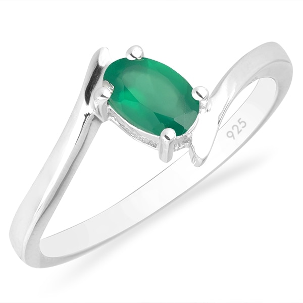 Inel argint Aurora, 925, cu agat verde - IVA0039 - BeSpecial 12515