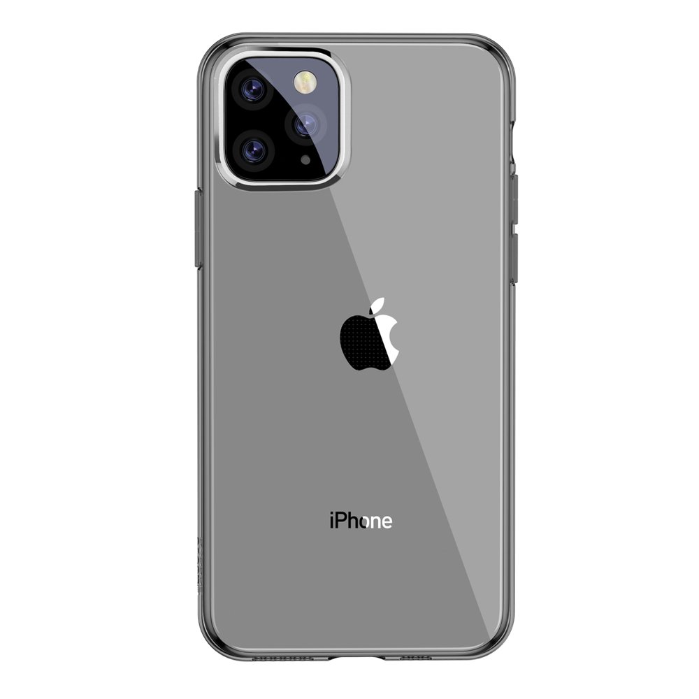 Husa de Protectie din Silicon Premium , Baseus Simplicity Case pentru iPhone 11 Pro, Neagra, Semitransparenta, Protectie Praf, Antisoc
