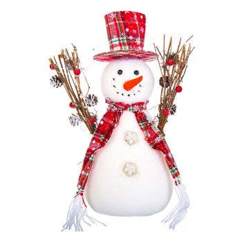 Om de zapada decorativ, 30 cm, Alb/Rosu Om de zapada decorativ, 30 cm, Alb/Rosu