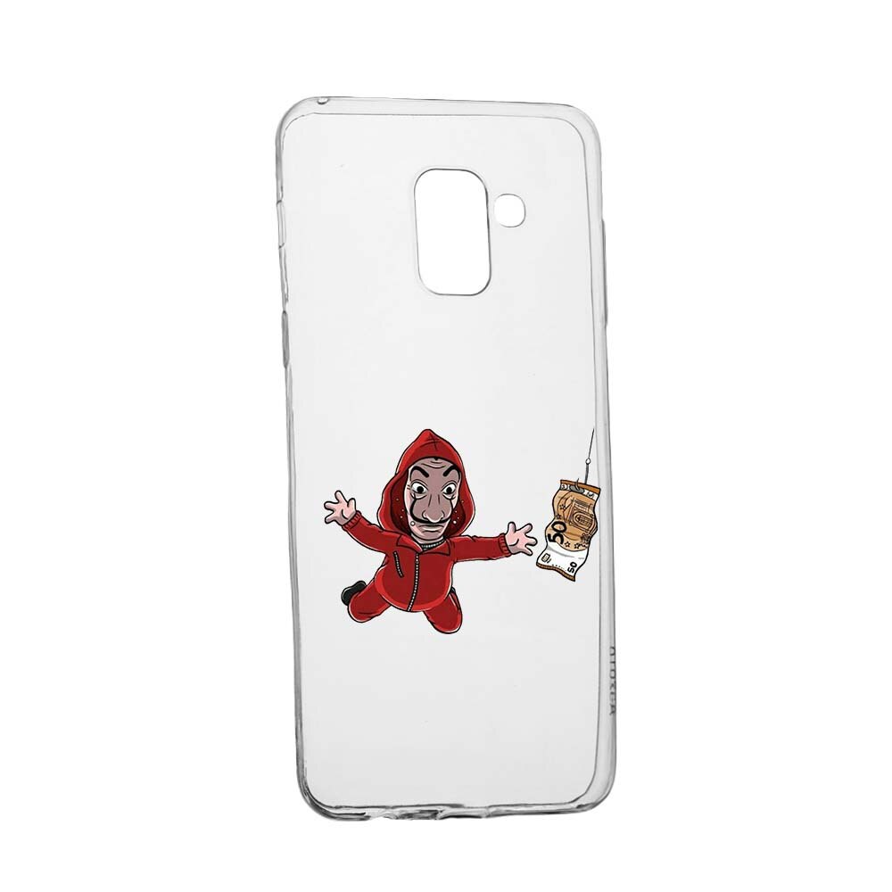 Husa de protectie La Casa de Papel pentru Samsung Galaxy A8 2018 / A5 2018, rezistenta la uzura, anti-alunecare, din silicon Premium, 294