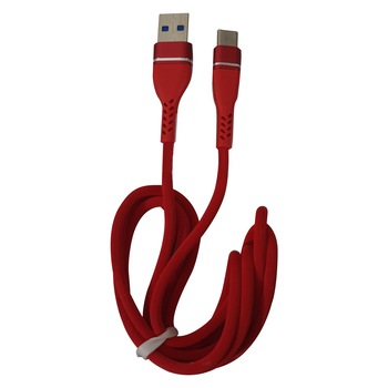 Cablu de incarcare si date, USB Tip-C, 1m, 5A, USB 3.0, Rosu Cablu de incarcare si date, USB Tip-C, 1m, 5A, USB 3.0, Rosu