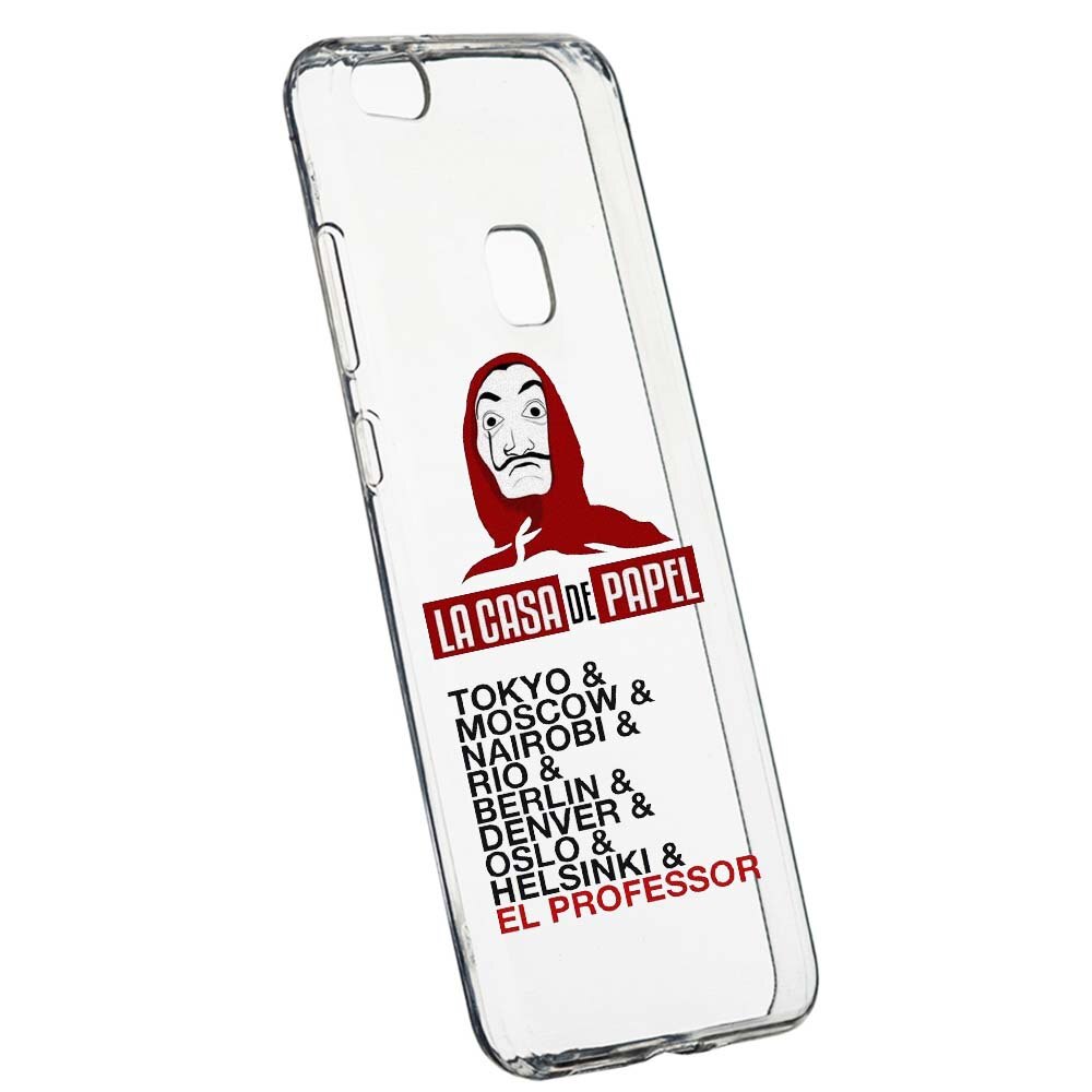 Husa de protectie La Casa de Papel pentru Huawei Honor 8X/ View 10 Lite, rezistenta la uzura, anti-alunecare, din silicon Premium, 296