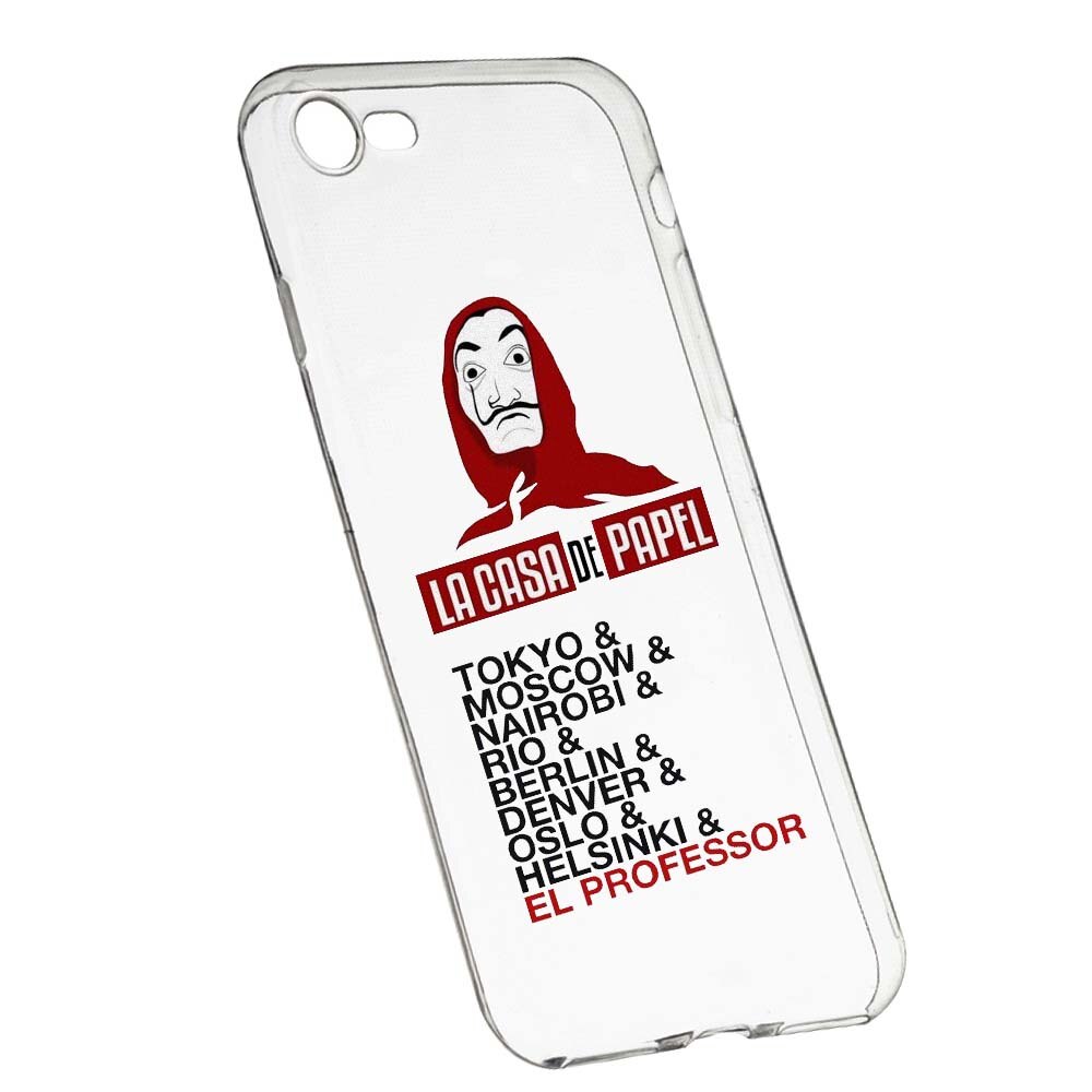 Husa de protectie La Casa de Papel pentru Apple iPhone 6/6S, rezistenta la uzura, anti-alunecare, din silicon Premium, 296