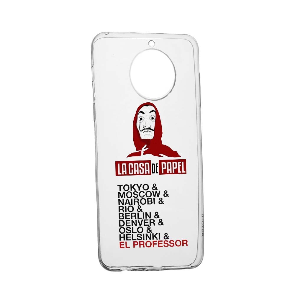 Husa de protectie La Casa de Papel pentru Motorola Moto E5 Plus, rezistenta la uzura, anti-alunecare, din silicon Premium, 296