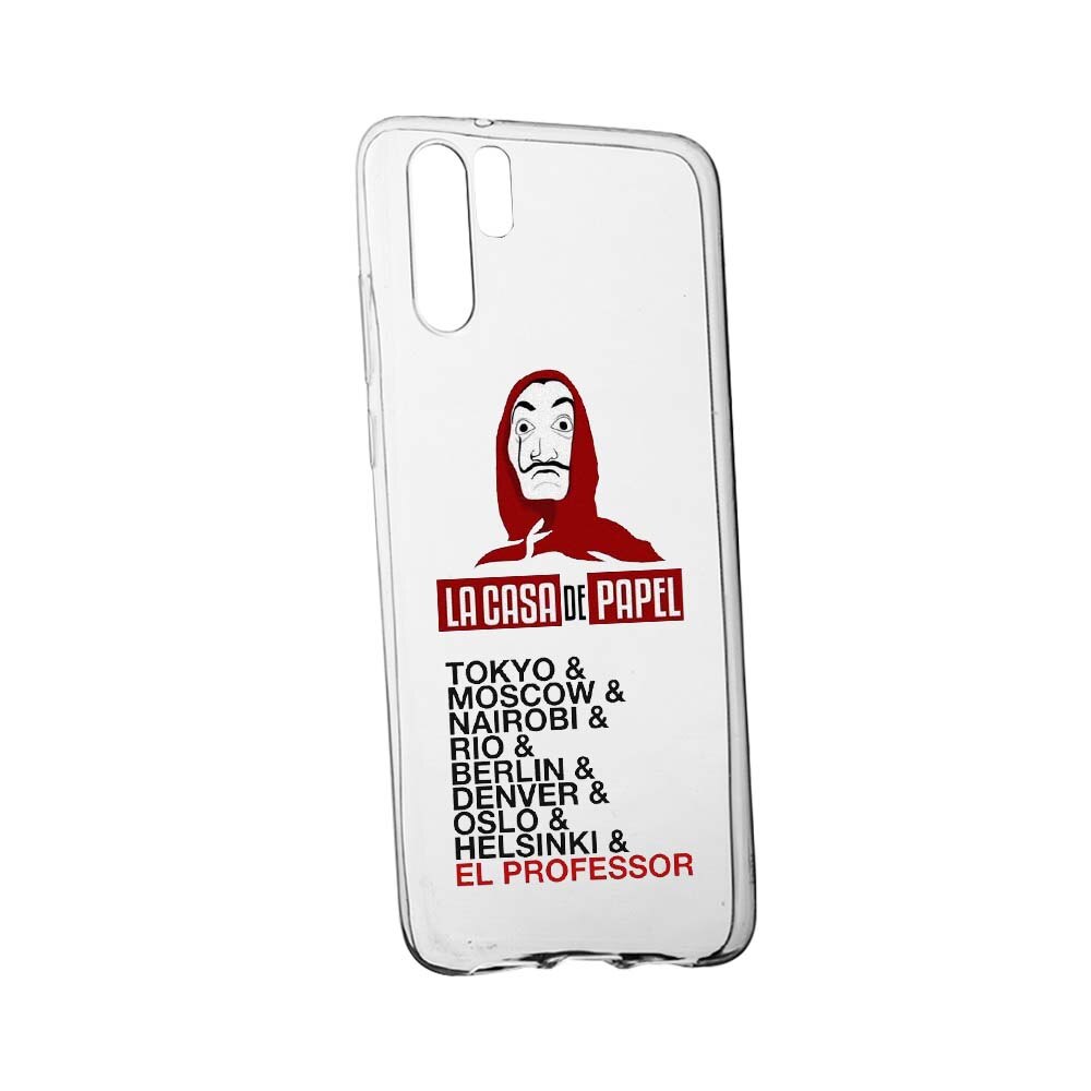 Husa de protectie La Casa de Papel pentru Huawei P30 Pro, rezistenta la uzura, anti-alunecare, din silicon Premium, 296