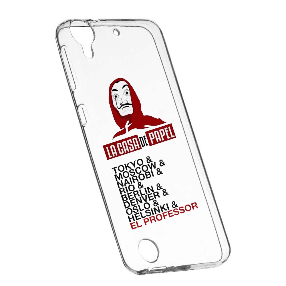 Husa de protectie La Casa de Papel pentru HTC Desire 825/10 Lifestyle, rezistenta la uzura, anti-alunecare, din silicon Premium, 296