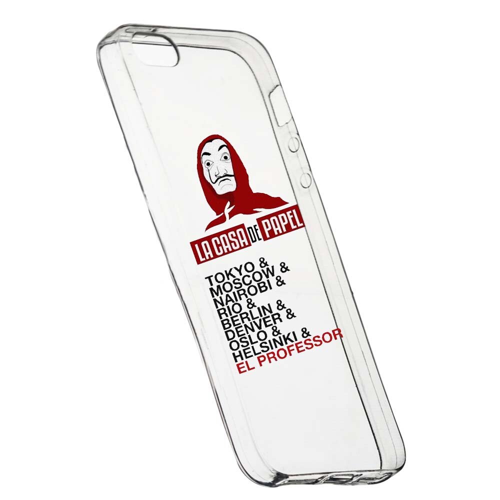 Husa de protectie La Casa de Papel pentru Apple iPhone 5 / 5S / SE, rezistenta la uzura, anti-alunecare, din silicon Premium, 296