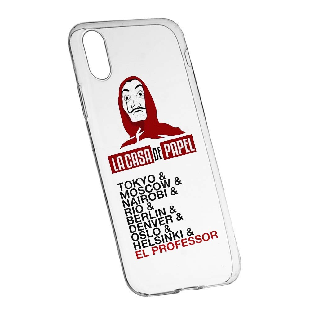 Husa de protectie La Casa de Papel pentru Apple iPhone XS Max, rezistenta la uzura, anti-alunecare, din silicon Premium, 296