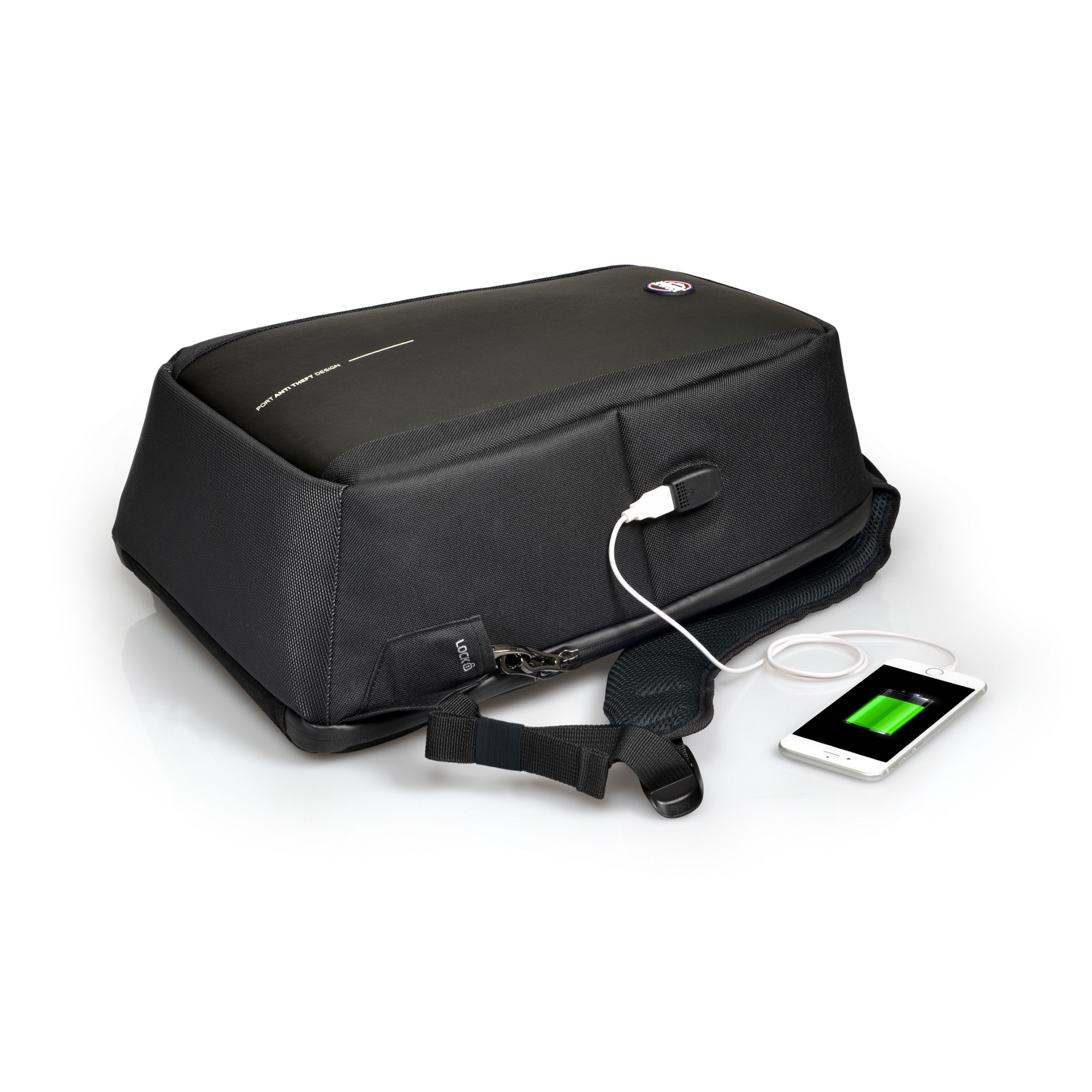 Rucsac laptop Anti-Furt Port Designs Chicago EVO BP cu port USB extern si Husa impermeabila, 13"-16", Negru