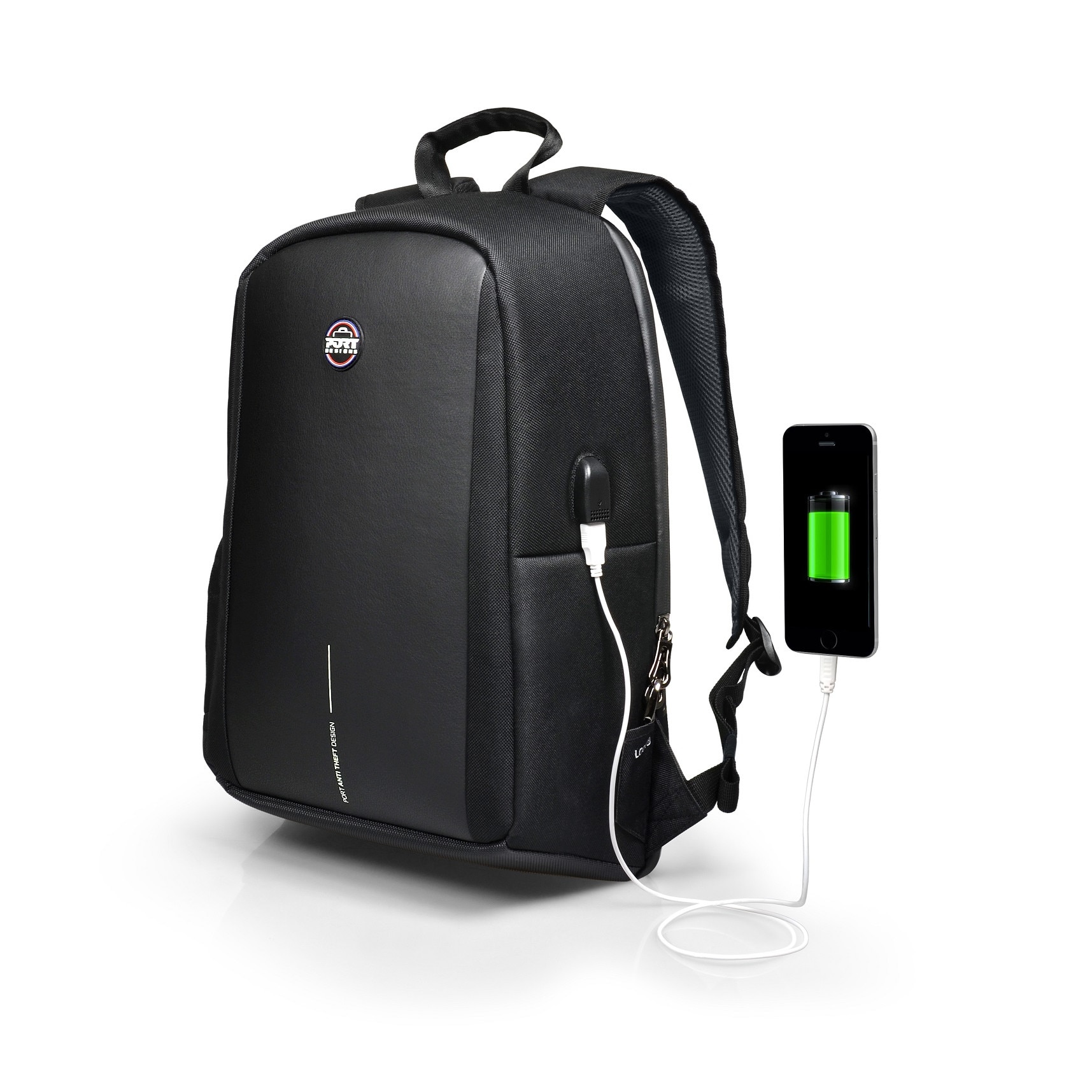 Rucsac laptop Anti-Furt Port Designs Chicago EVO BP cu port USB extern si Husa impermeabila, 13"-16", Negru