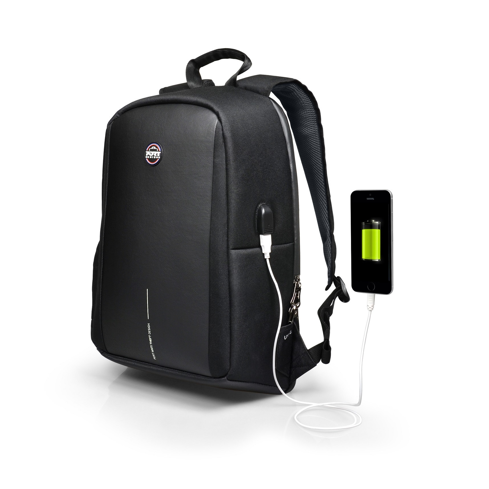 Rucsac laptop Anti-Furt Port Designs Chicago EVO BP cu port USB extern si Husa impermeabila, 13"-16", Negru