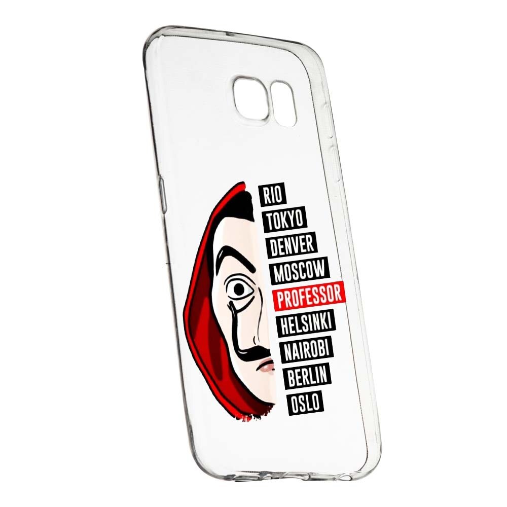 Husa de protectie La Casa de Papel pentru Samsung Galaxy S6 Edge, rezistenta la uzura, anti-alunecare, din silicon Premium, 302