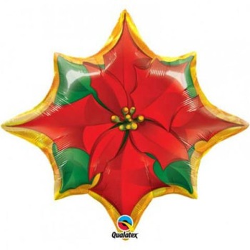 Balon Folie Floare de Craciun, 71 cm, 1 buc Balon Folie Floare de Craciun, 71 cm, 1 buc