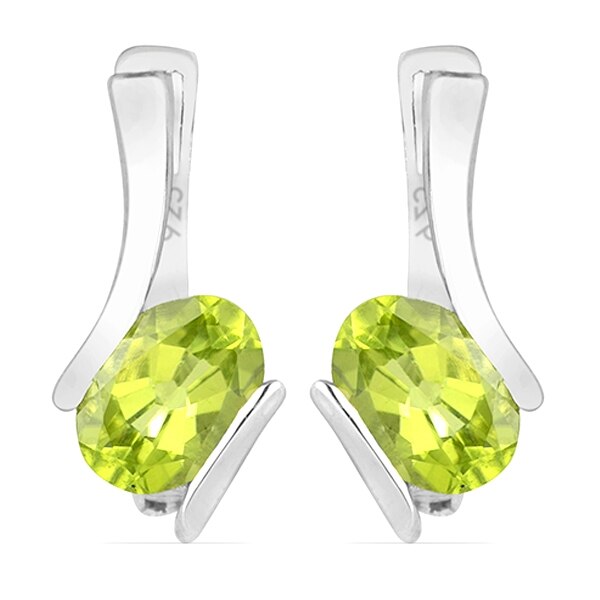 Cercei argint Serena, 925, cu peridot - EVA0020 - BeSpecial