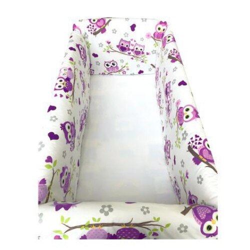 Aparatori laterale protectii pat 140x70 cm Deseda Maxi Bufnite mov