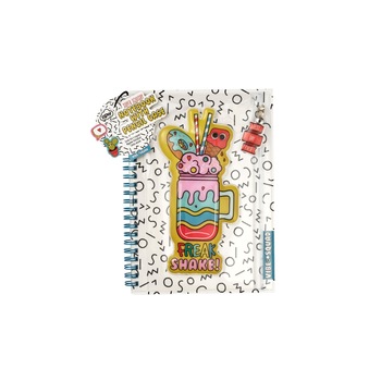 Carnetel cu suport pix incorporat, 120 pagini, Vibe Squad Carnetel cu suport pix incorporat, 120 pagini, Vibe Squad