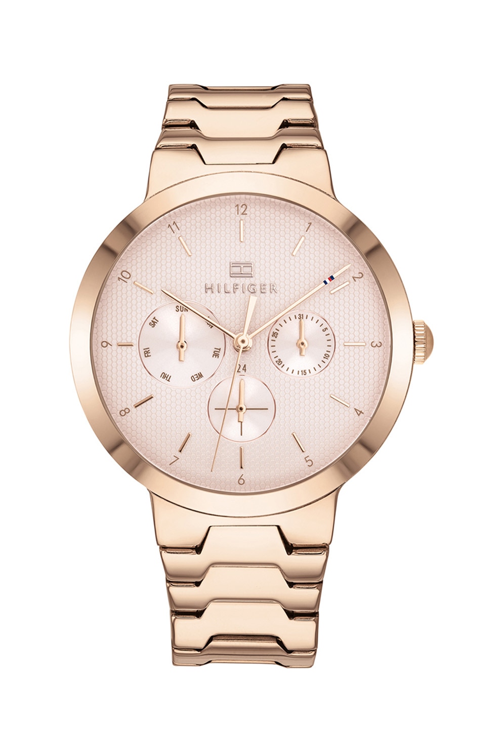 Tommy Hilfiger, Ceas quartz din otel inoxidabil, Auriu rose
