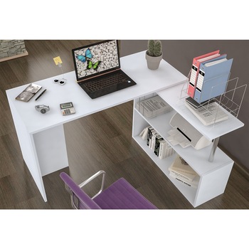 Birou / Masa PC office, Napoli Homs, alb, 130 x 45 x 72 cm, 80 x 20 x 72 cm Birou / Masa PC office, Napoli Homs, alb, 130 x 45 x 72 cm, 80 x 20 x 72 cm