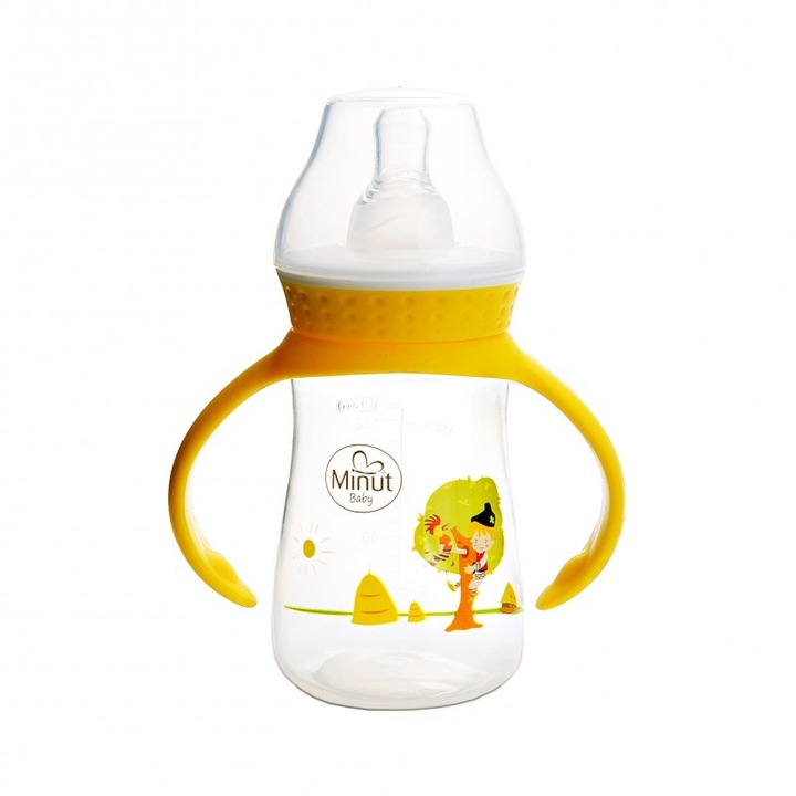"Pupaza din tei" cumisüveg fogantyúval 125 ml Minut Baby 0+