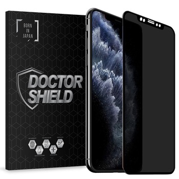 Folie Sticla Dr.Shield, Apple iPhone 11 Pro, Protectie Profesionala Ecran 3D, Full Cover, Model Privacy- Negru Folie Sticla Dr.Shield, Apple iPhone 11 Pro, Protectie Profesionala Ecran 3D, Full Cover, Model Privacy- Negru