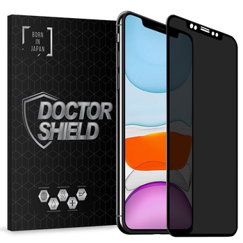 Folie Sticla Dr.Shield, Compatibil Apple iPhone XS, Full Glue, Protectie Profesionala Ecran 3D, Full Cover,Model Privacy- Negru Folie Sticla Dr.Shield, Compatibil Apple iPhone XS, Full Glue, Protectie Profesionala Ecran 3D, Full Cover,Model Privacy- Negru