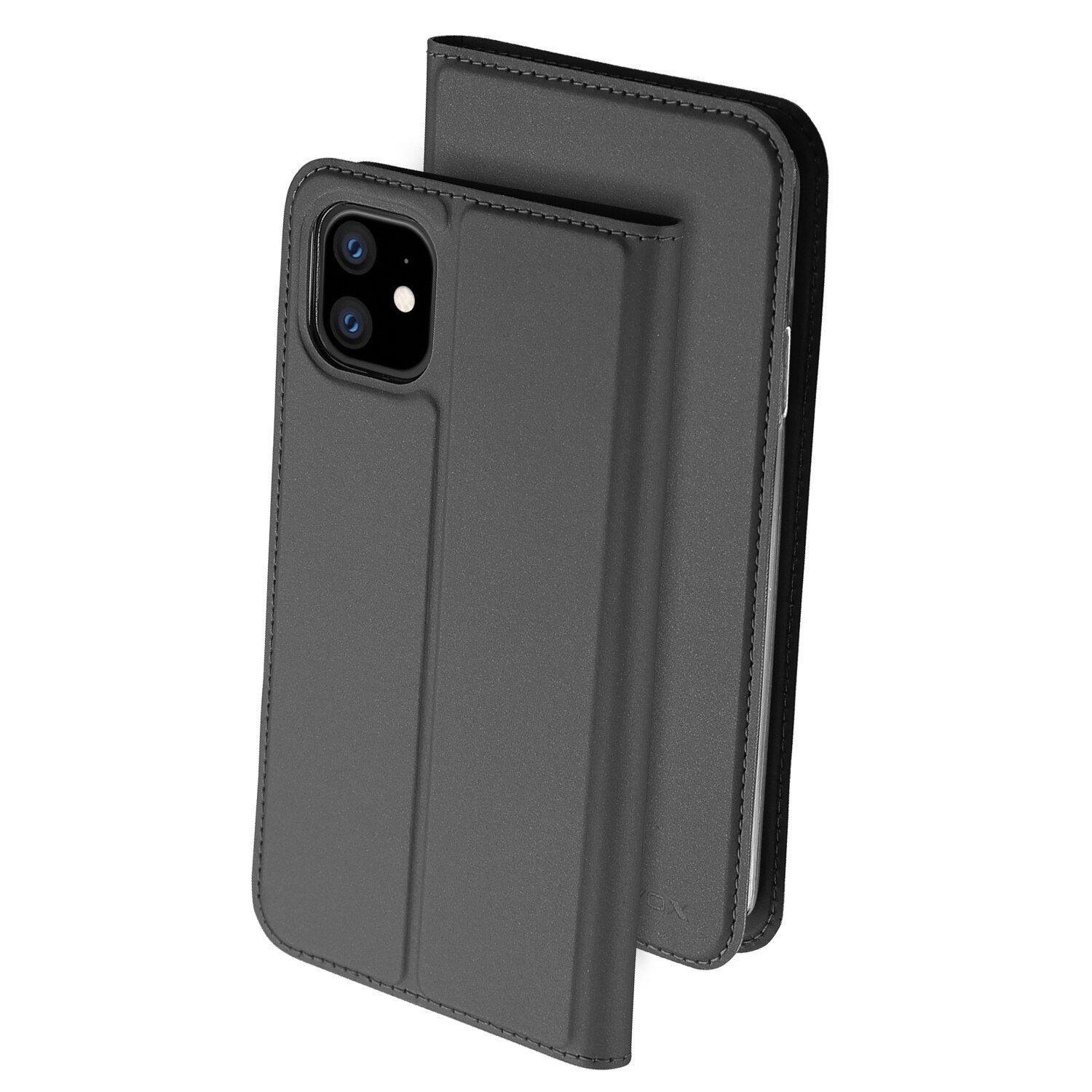 Husa book Nevox Vario pentru Apple iPhone 11, Basalt Grey