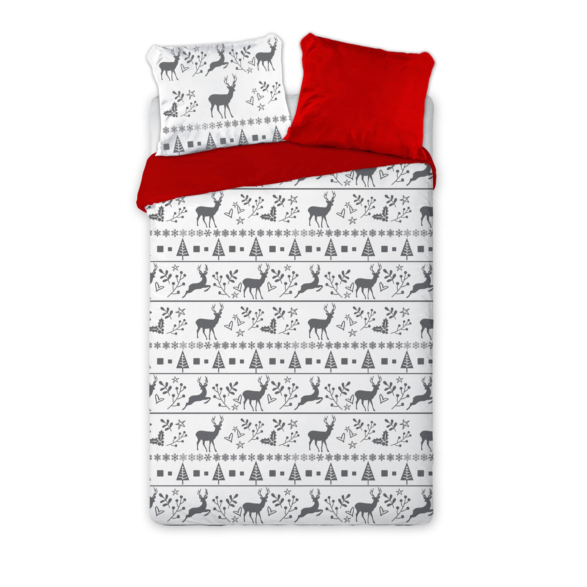 Lenjerie de pat, Faro Nordic 004, 220x200 cm, Multicolor, 100% bumbac