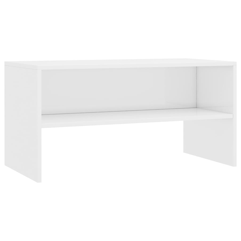 Comoda TV, vidaXL, PAL extralucios, Alb, 80 x 40 x 40 cm