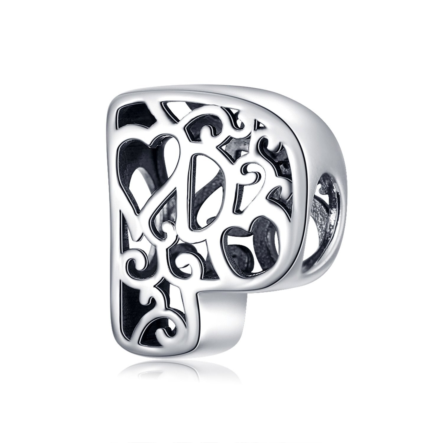 Talisman din argint In Love with Letter P