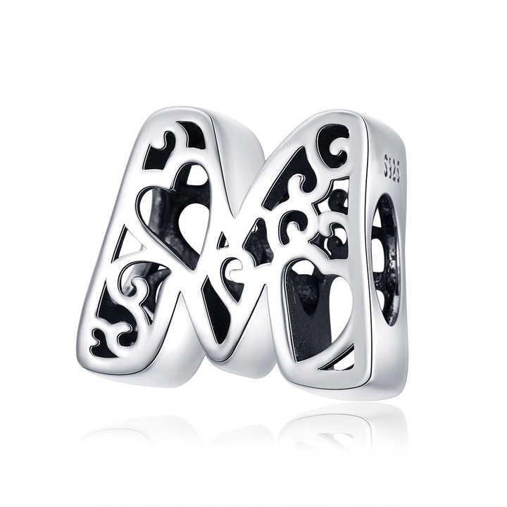 Talisman din argint In Love with Letter M