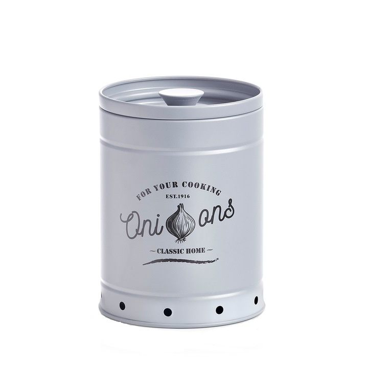 Ретро контейнер за съхранение на лук Zeller, 13,7 x 18,4 см