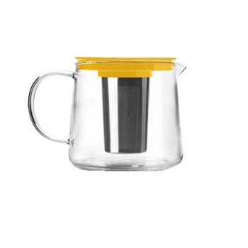 Infusor Yellow sticla cu filtru inox, 1 litru Infusor Yellow sticla cu filtru inox, 1 litru