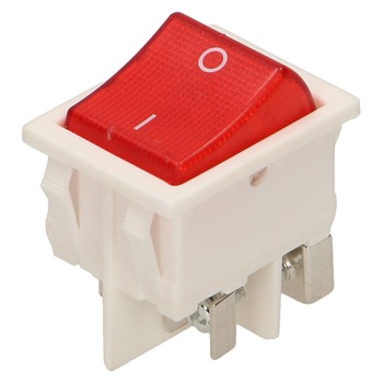 Buton electric ORNO LK-6/BIALY, 230V, 16A, iluminat, ON/OFF, alb/rosu Buton electric ORNO LK-6/BIALY, 230V, 16A, iluminat, ON/OFF, alb/rosu