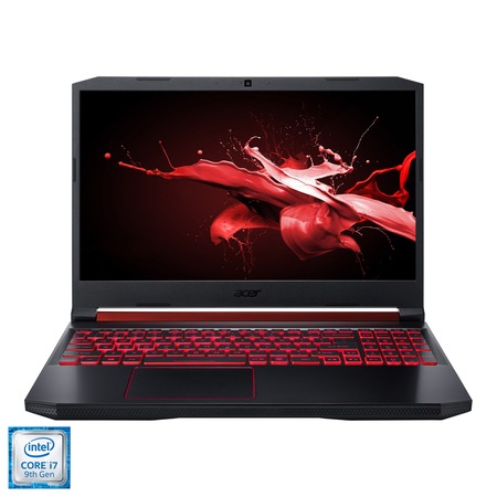 Laptop Gaming Acer Nitro 5 AN515-54-783J cu procesor Intel® Core™ i7-9750H pana la 4.50 GHz Coffee Lake, 15.6", Full HD, 8GB, 512GB SSD, NVIDIA GeForce GTX 1650 4GB, Linux, Obsidian Black