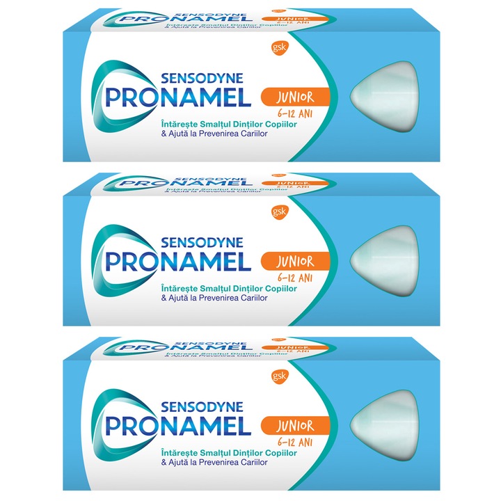 Sensodyne készlet, Pornamel Junior fogkrém, 3x50 ml